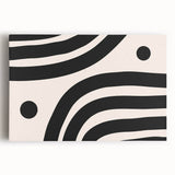 Bohemian Wall Art | Minimalist Black and White Boho Canvas | Eclectic Art Print