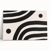 Bohemian Wall Art | Minimalist Black and White Boho Canvas | Eclectic Art Print