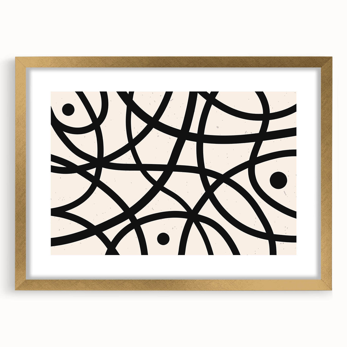 Bohemian Wall Art | Abstract Black Line Boho Canvas | Eclectic Art Print