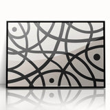 Bohemian Wall Art | Abstract Black Line Boho Canvas | Eclectic Art Print