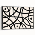 Bohemian Wall Art | Abstract Black Line Boho Canvas | Eclectic Art Print