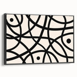 Bohemian Wall Art | Abstract Black Line Boho Canvas | Eclectic Art Print