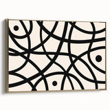 Bohemian Wall Art | Abstract Black Line Boho Canvas | Eclectic Art Print