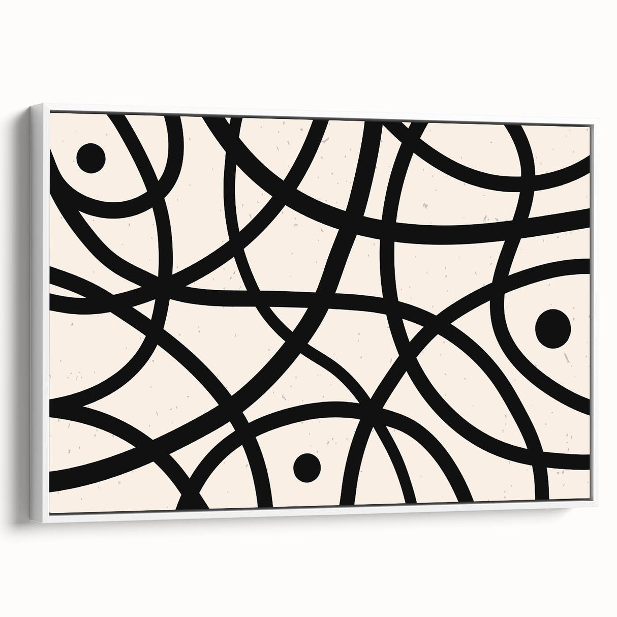Bohemian Wall Art | Abstract Black Line Boho Canvas | Eclectic Art Print