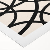 Bohemian Wall Art | Abstract Black Line Boho Canvas | Eclectic Art Print