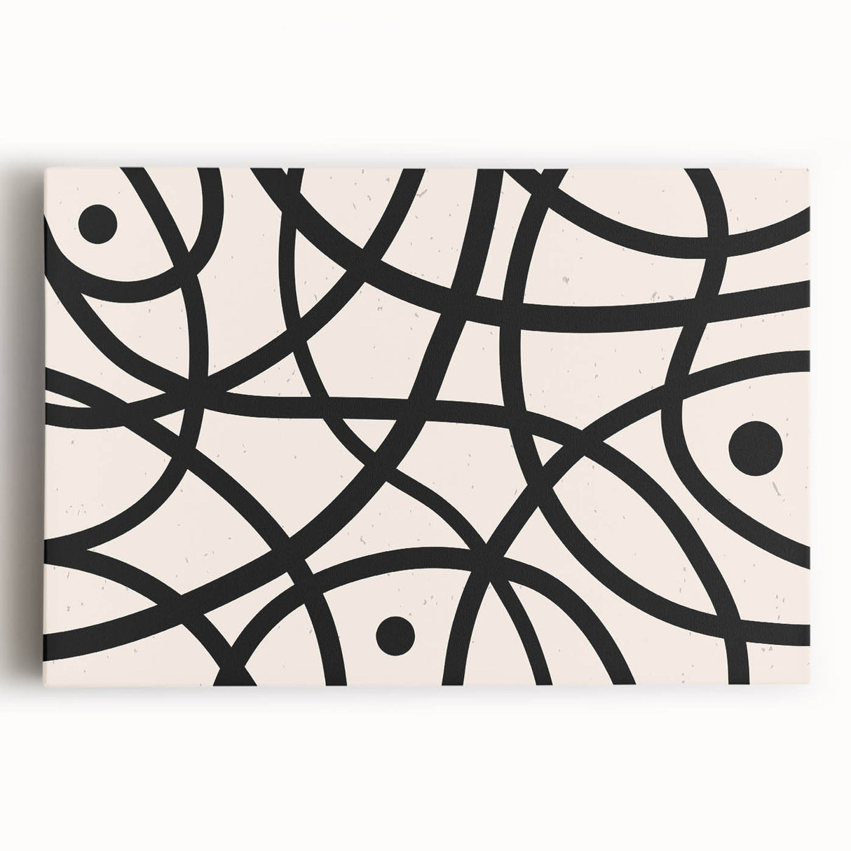 Bohemian Wall Art | Abstract Black Line Boho Canvas | Eclectic Art Print