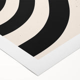 Bohemian Wall Art | Bold Black and White Wavy Line Boho Canvas | Eclectic Art Print