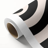 Bohemian Wall Art | Bold Black and White Wavy Line Boho Canvas | Eclectic Art Print