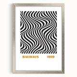 Bohemian Wall Art | Bauhaus 1919 Black and White Optical Boho Print