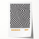 Bohemian Wall Art | Bauhaus 1919 Black and White Optical Boho Print