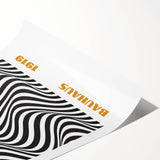 Bohemian Wall Art | Bauhaus 1919 Black and White Optical Boho Print