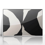 Eclectic Boho Decor Canvas - Modern Black and Beige Bohemian Wall Art