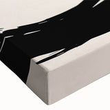 Boho Decor Canvas - Abstract Black Circles on Beige Bohemian Wall Art