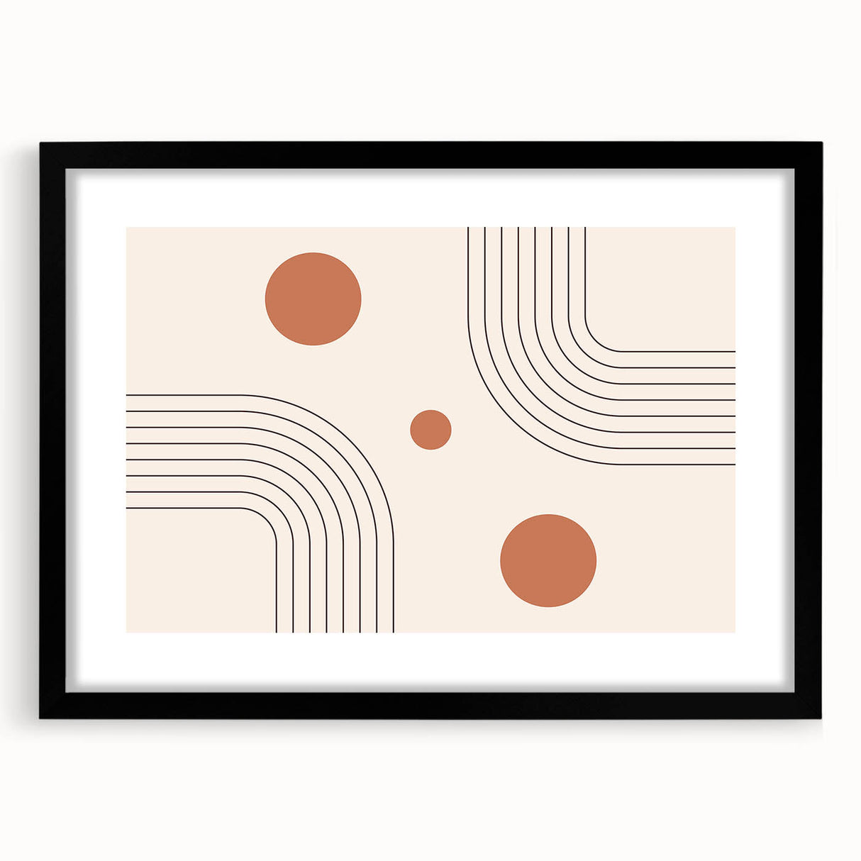 Bohemian Wall Art - Modern Geometric Boho Decor with Earthy Tones