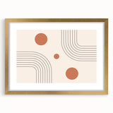 Bohemian Wall Art - Modern Geometric Boho Decor with Earthy Tones