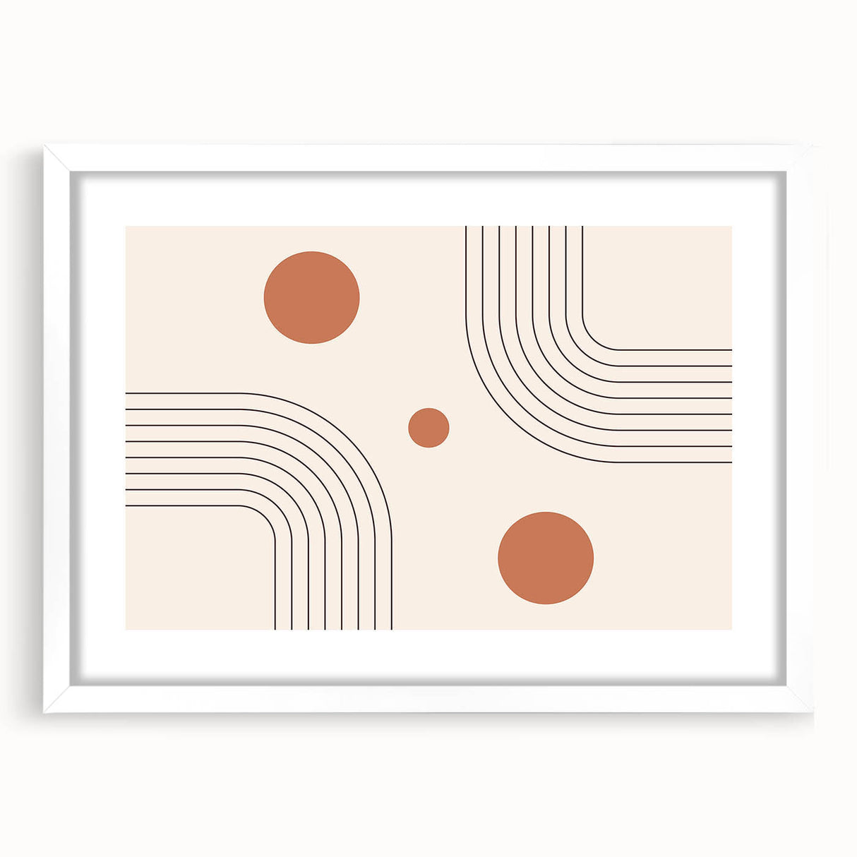Bohemian Wall Art - Modern Geometric Boho Decor with Earthy Tones