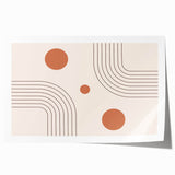 Bohemian Wall Art - Modern Geometric Boho Decor with Earthy Tones