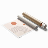 Bohemian Wall Art - Modern Geometric Boho Decor with Earthy Tones