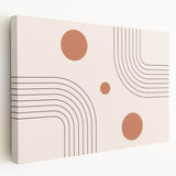 Bohemian Wall Art - Modern Geometric Boho Decor with Earthy Tones