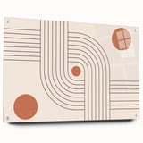 Bohemian Wall Art - Retro Geometric Boho Decor with Terracotta Tones