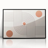 Bohemian Wall Art - Retro Geometric Boho Decor with Terracotta Tones