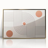 Bohemian Wall Art - Retro Geometric Boho Decor with Terracotta Tones