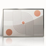 Bohemian Wall Art - Retro Geometric Boho Decor with Terracotta Tones