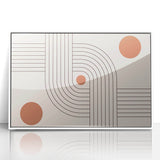 Bohemian Wall Art - Retro Geometric Boho Decor with Terracotta Tones