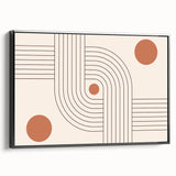 Bohemian Wall Art - Retro Geometric Boho Decor with Terracotta Tones