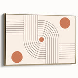 Bohemian Wall Art - Retro Geometric Boho Decor with Terracotta Tones