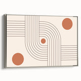 Bohemian Wall Art - Retro Geometric Boho Decor with Terracotta Tones