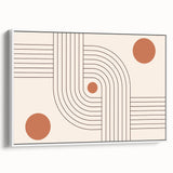 Bohemian Wall Art - Retro Geometric Boho Decor with Terracotta Tones