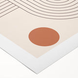 Bohemian Wall Art - Retro Geometric Boho Decor with Terracotta Tones