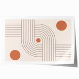 Bohemian Wall Art - Retro Geometric Boho Decor with Terracotta Tones