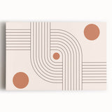 Bohemian Wall Art - Retro Geometric Boho Decor with Terracotta Tones