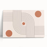 Bohemian Wall Art - Retro Geometric Boho Decor with Terracotta Tones