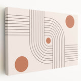 Bohemian Wall Art - Retro Geometric Boho Decor with Terracotta Tones