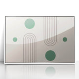 Bohemian Wall Art - Modern Geometric Boho Decor with Green Accents