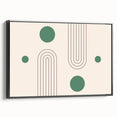 Bohemian Wall Art - Modern Geometric Boho Decor with Green Accents