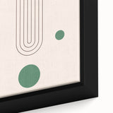 Bohemian Wall Art - Modern Geometric Boho Decor with Green Accents