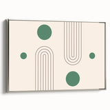 Bohemian Wall Art - Modern Geometric Boho Decor with Green Accents