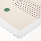 Bohemian Wall Art - Modern Geometric Boho Decor with Green Accents