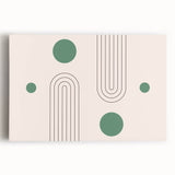 Bohemian Wall Art - Modern Geometric Boho Decor with Green Accents