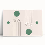 Bohemian Wall Art - Modern Geometric Boho Decor with Green Accents