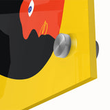 Boho Chic Wall Hanging - Bold Abstract Bohemian Art in Red and Yellow