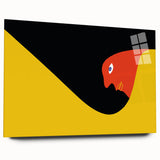 Boho Chic Wall Hanging - Bold Abstract Bohemian Art in Red and Yellow