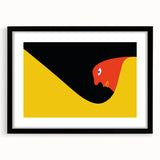 Boho Chic Wall Hanging - Bold Abstract Bohemian Art in Red and Yellow