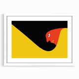 Boho Chic Wall Hanging - Bold Abstract Bohemian Art in Red and Yellow