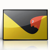 Boho Chic Wall Hanging - Bold Abstract Bohemian Art in Red and Yellow