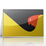 Boho Chic Wall Hanging - Bold Abstract Bohemian Art in Red and Yellow